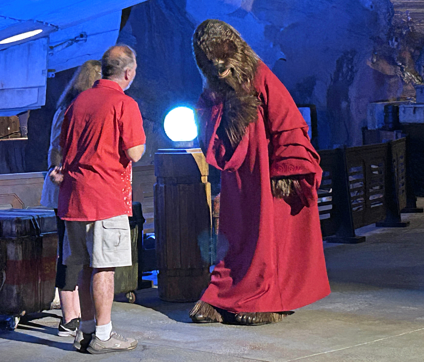 Photop of the CHinese ThChewbacca at Disney's Hollywood Studios during Jollywood Nights. 